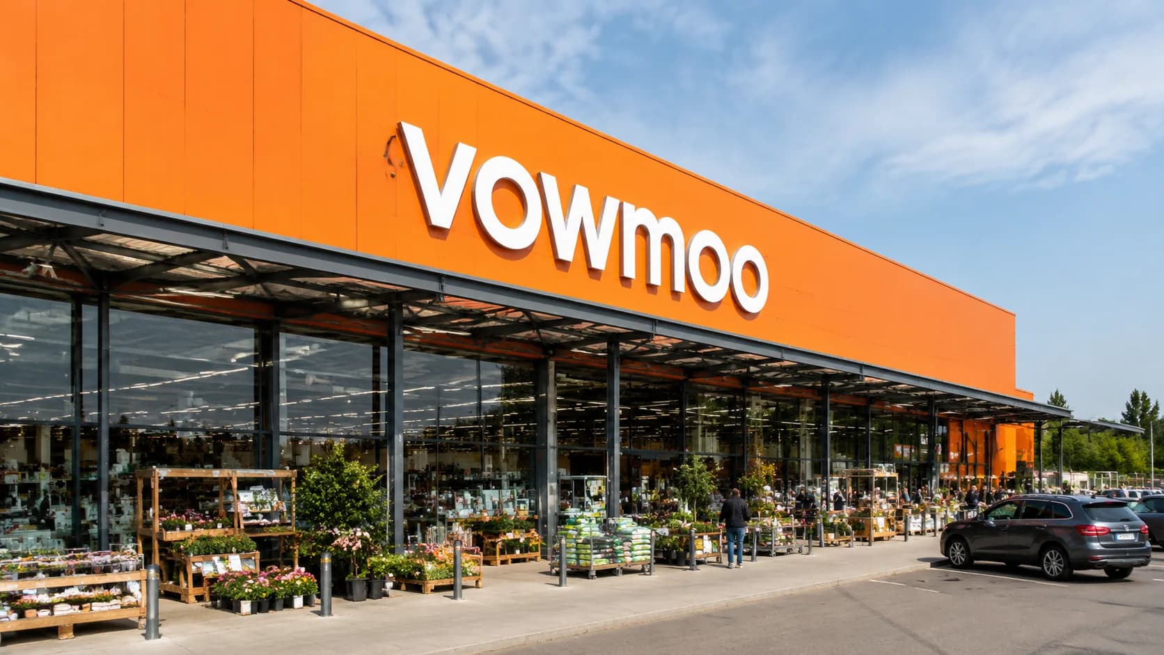 Orange exterior of a participating home-improvement retailer