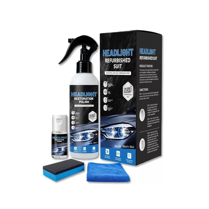 1pc Automotive Headlamp Restoration Fluid, oxidized and yellowed automotive headlamps, blurring enhanced crystalline coating refurbisher 180ml