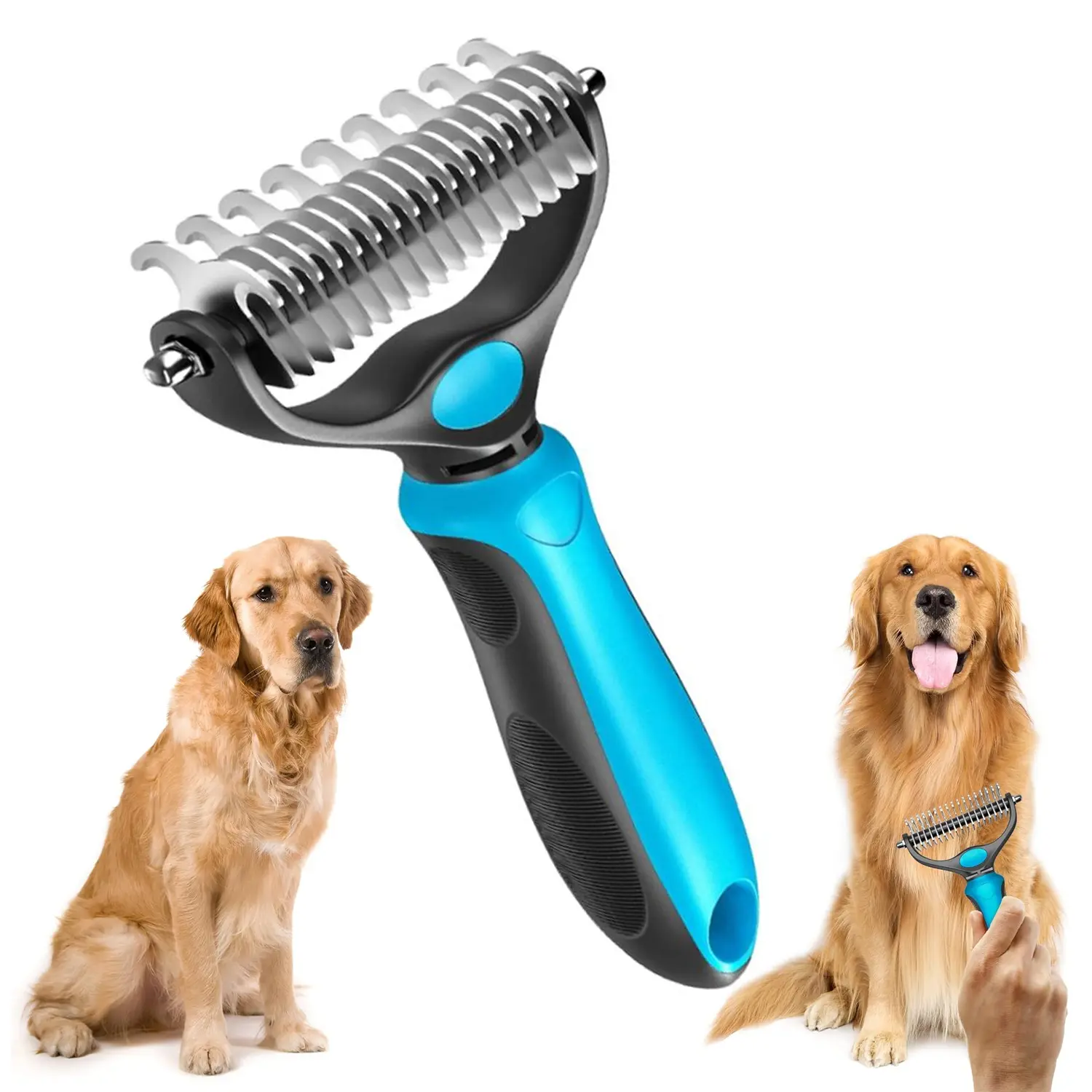 Double-Sided Pet Undercoat Rake