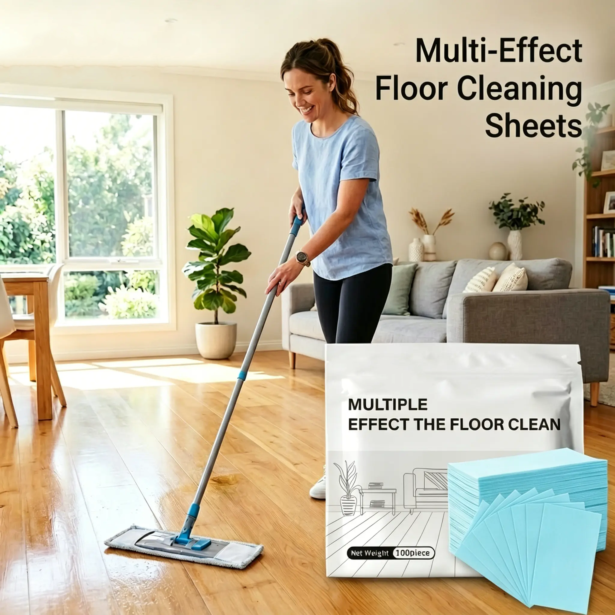 Floor Cleaning Sheets, 100 Count